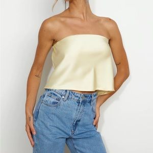 NWT Satin Tube Top